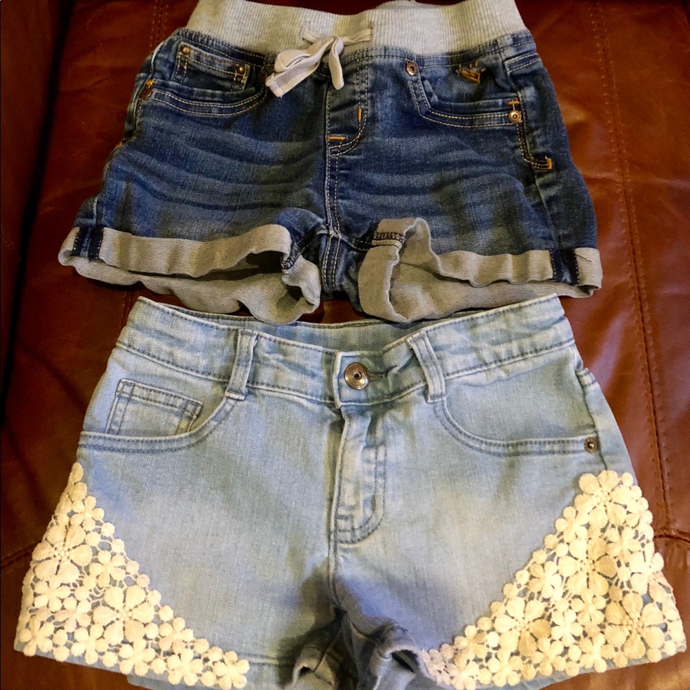 Girls Denim Shorts Lot Justice Crazy 8 sz 8